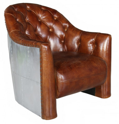 Aviator Chesterfield Vintage Liederstull Loungefautel Cocktailfautel vintage