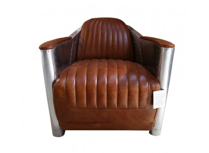 Lédersofa Sofa Couch Polster Einsëtzer Sofas Couchen Fliger Aviator Aluminium