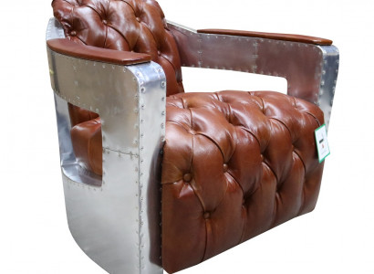 Chesterfield Still Knapp Zougemaach Sëtzen Shabby Vintage Tan Eechte