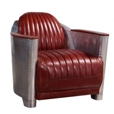 Canapé Fauteuil Echtlieder Couch Club Lounge Retro Aviateur Vintage Aluminium Fliger