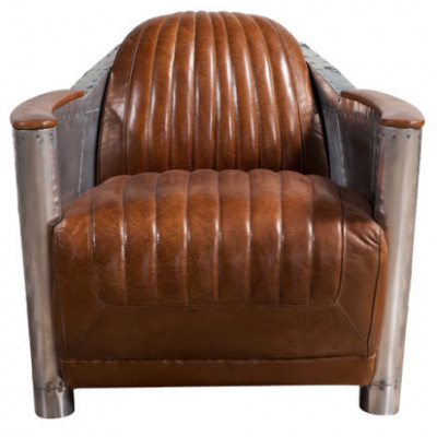 Canapé Fauteuil Echtlieder Couch Club Lounge Retro Aviateur Vintage Aluminium Fliger