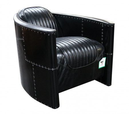 Aviator Canapé Fauteuil Club Lounge Vintage Aluminium Fliger Retro Echtlieder