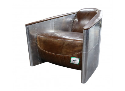 Aviator Sofa Fauteuil Echtlieder Canapé Club Lounge Vintage Aluminium Fliger Retro