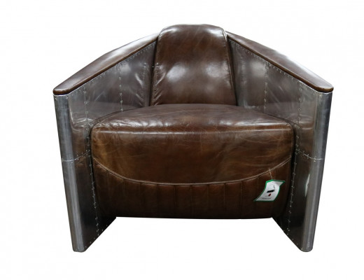 Aviator Sofa Fauteuil Echtlieder Canapé Club Lounge Vintage Aluminium Fliger Retro