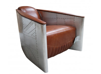 Sofa Sesselen Echtlieder Couch Club Lounge Aviator Vintage Aluminium Fliger Retro