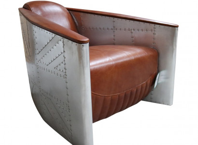 Sofa Sesselen Echtlieder Couch Club Lounge Aviator Vintage Aluminium Fliger Retro
