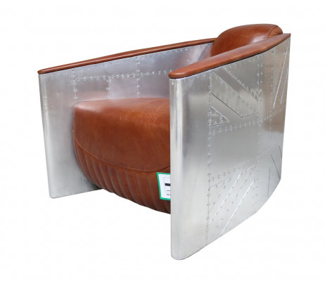 Sofa Sesselen Echtlieder Couch Club Lounge Aviator Vintage Aluminium Fliger Retro