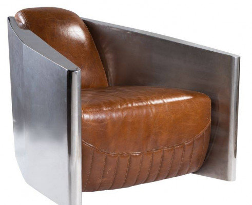 Vintage Ledersëtz Braun Echtlieder Retro Sëtz Design Clubsëtz