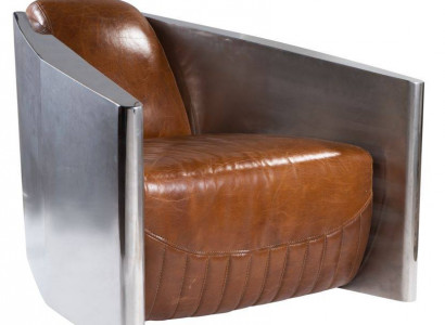 Vintage Ledersëtz Braun Echtlieder Retro Sëtz Design Clubsëtz