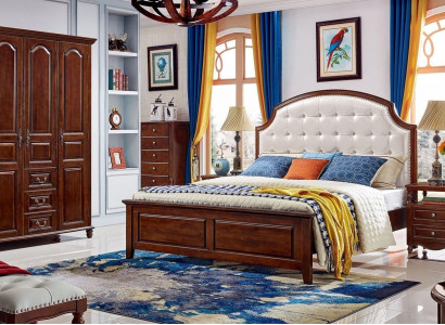 Schlofzëmmer Set Bett 2x Nuetsdëscher Schaf Klassesch 4 Deeler.