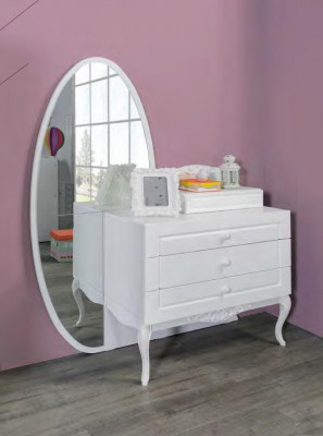 Kandebett Schafschaf Jugendzëmmer Kannerzëmmer Miwwelen Holz 3-deeleger Set