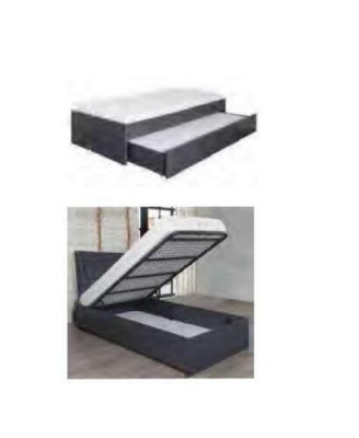 Komplett Jugendzëmmer Kannerzëmmer Set Dësch Bett Kleederschaf Nuetsdësch 4 Deeler
