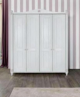 Jugendzëmmer Bett Nuetsdësch Kleederschaf Schreifdësch Schlofzëmmer 4-Stéck Set
