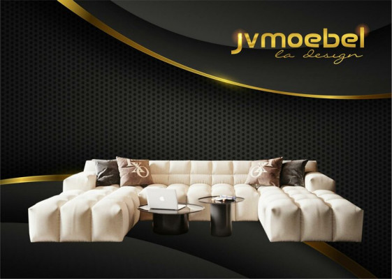 Design Chesterfield Samt Modern Ecksofa U-Form Wunnlandschaft Polstereck Nei