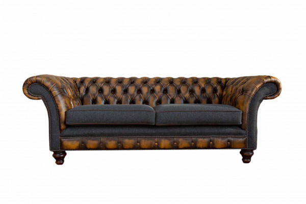 Dreiplätzer Luxus 3 Sëtz Couch Polster Klassesch Sëtz Stuff Möbel