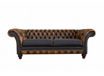 Dreiplätzer Luxus 3 Sëtz Couch Polster Klassesch Sëtz Stuff Möbel