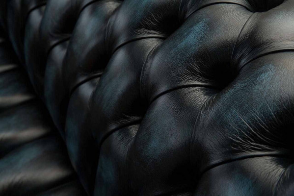 Klassesch 3-Sëtz Canapé Polstersëtz Chesterfield Textillieder Blo