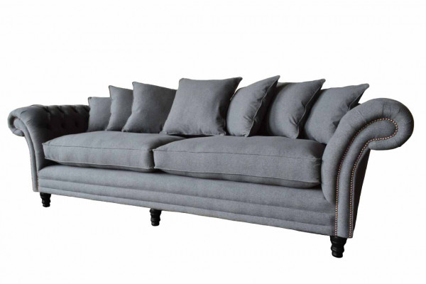 Chesterfield Couch Polster Sofas Klassesch Sofa 4 Sëtzer Couchen Gro