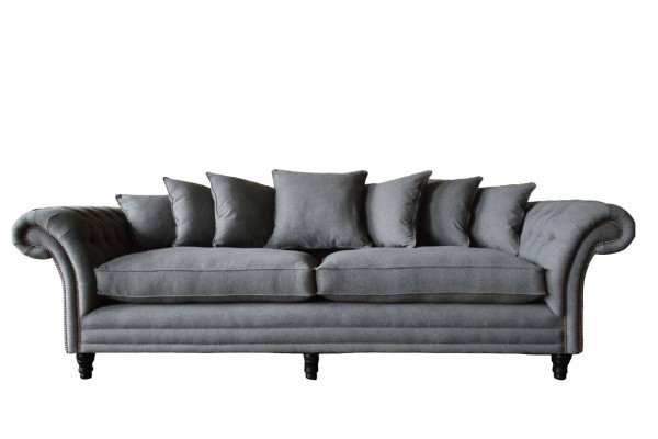 Chesterfield Couch Polster Sofas Klassesch Sofa 4 Sëtzer Couchen Gro