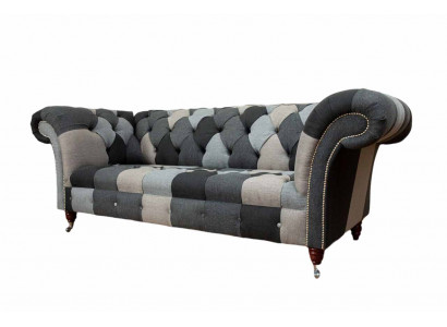 Modern Canapé 3 Sëtzer Chesterfield Dreisëtzer Wunnzëmmer Canapé Luxus Couch Stil