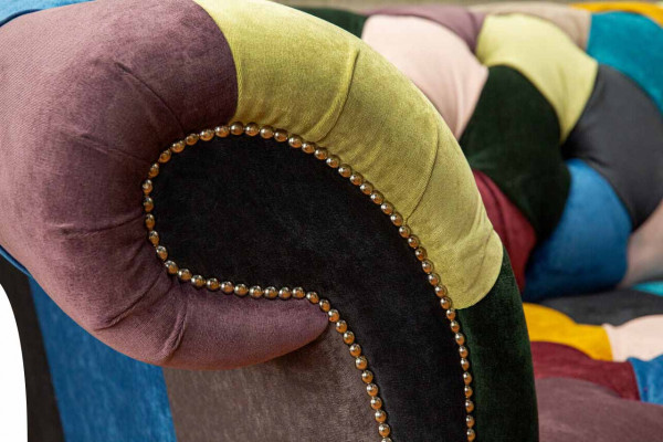 Chesterfield Sofa Polsterdesign Méifaarweg Sëtz Textil Couch Wunnzëmmer