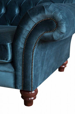 Türkesche Canapé Luxus Textil Chesterfield Canapéen Blo Polstersëtz Design