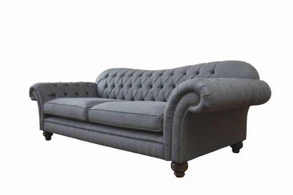 Moderm Canapé 3 Sëtzer Luxus Textil Sofa Gro Canapéë Polster Stoff Neid