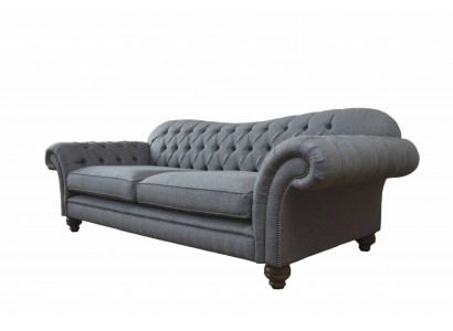 Moderm Canapé 3 Sëtzer Luxus Textil Sofa Gro Canapéë Polster Stoff Neid