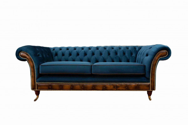 Design dräisëtzeger Canapé Polstersofa Chesterfield Zëmmer Miwwel Sëtzt