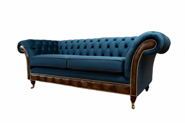 Design dräisëtzeger Canapé Polstersofa Chesterfield Zëmmer Miwwel Sëtzt