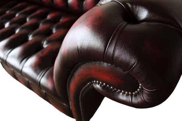 Chesterfield Lieder Sofa 3 Sëtz Braun Designer Couch Luxus Polster Nei