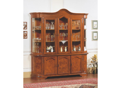 Anrichte Braun Vitrin Glasschaf Miwwel Sideboard Schief Vitrinen Schief