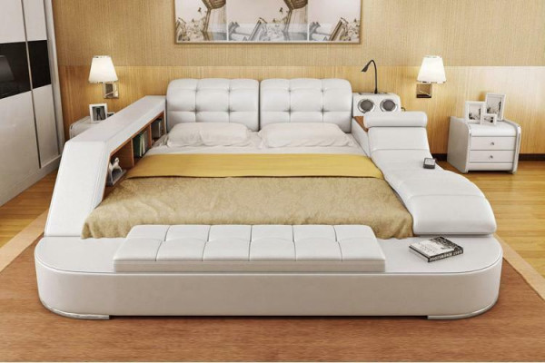 Bett duebel Regaler Lieder Polster Better Multifunktioun mat neier Massagefunktioun