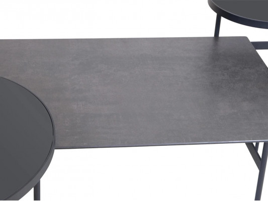 Luxus Kommtisch Designer Miwwelen Set 3tlg 2x Säitentisch Wunnzëmmer Komplett