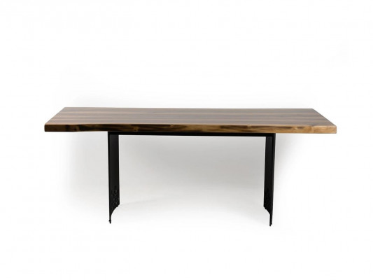 Luxus Dësch Braun Edelstahl Design Iessdëscher Holz Modern Iessdësch Nei
