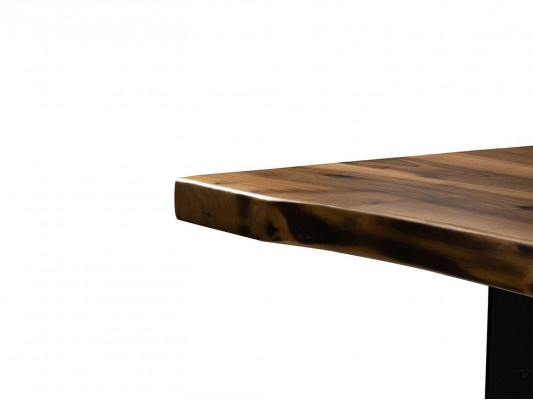 Luxus Dësch Braun Edelstahl Design Iessdëscher Holz Modern Iessdësch Nei