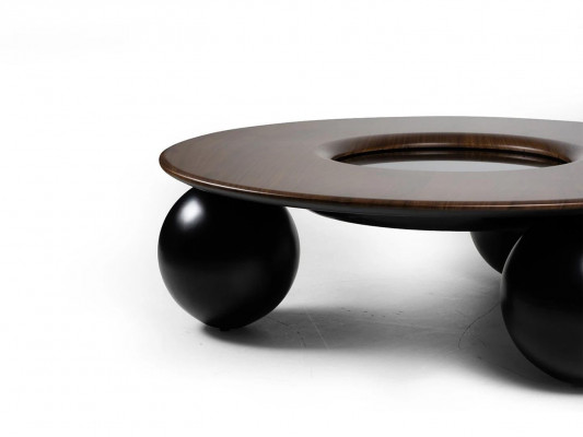 Luxus Braun Ronde Miwwelstëmm Wunnzëmmer Design Miwwelen Modern Ariichtung