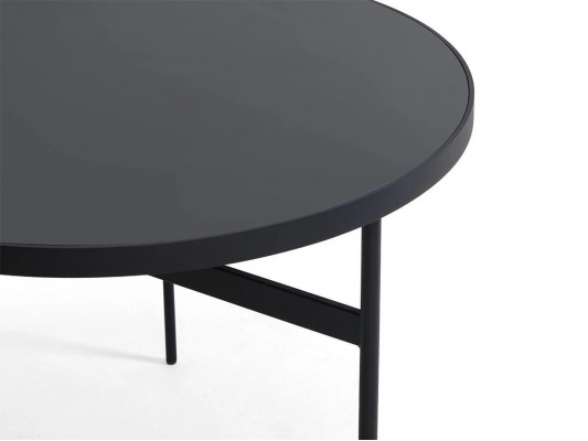 Modern ronne Säitentafel nei Luxus schwaarz Miwwelen Design Ariichtung Holz