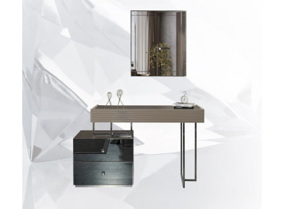 Konsolendësch mat Spigel Schminktisch Friséierdësch Modern Gro Holz