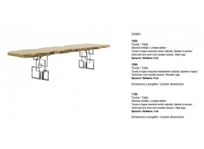 Iessdësch Design Luxus italienescht Miwwelen Holzmiewelen Dësch Holz Dëscher Massivholz.