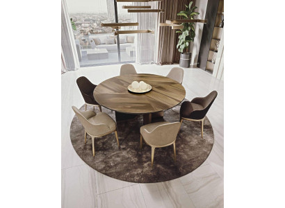 Iesszëmmer Garnitur Komplett Set Dësch + 6x Stull Design Luxus Miwwelen Dëscher Nei