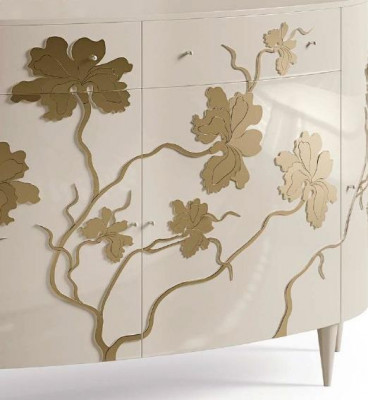 Kommod Sideboard Italienesch Miwwelen Wunnzëmmer Schaf Héichglanz Luxus Design
