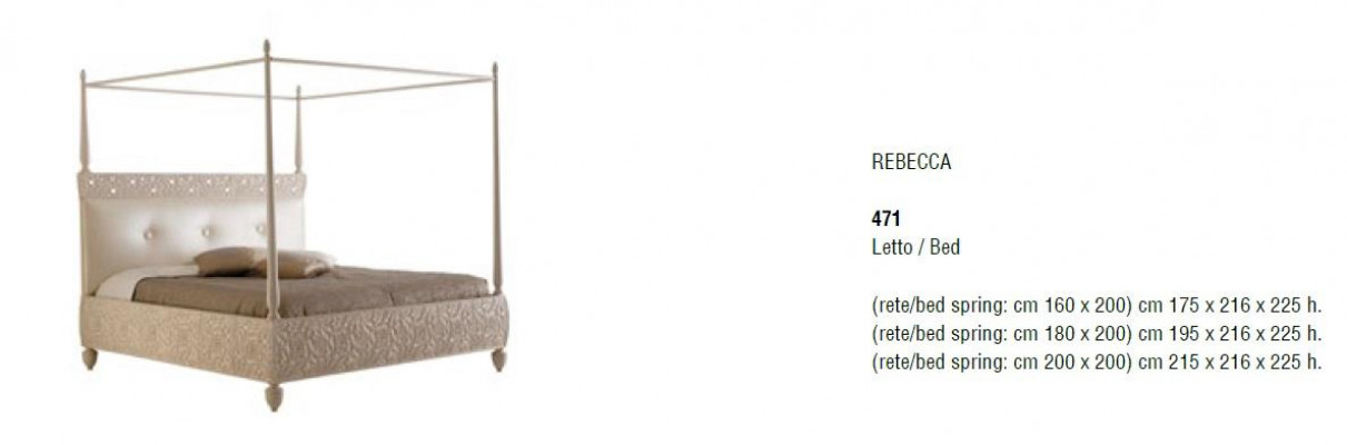 Duebelbett Miwwelen Bett Italien Bizzotto Better Polster Luxus Schlofzëmmer Luxus