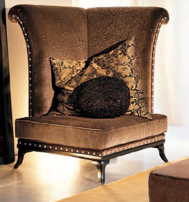 Wunnzëmmer moderne Stil Wunnzëmmer Wunnwand 3tlg Hocker 2 Fauteuils Miwwelen Italien