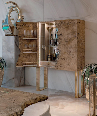 Vitrinen Bar Schaf Haus Designer Schief Wand Holz Spigel Vitrin Miwwelen Nei