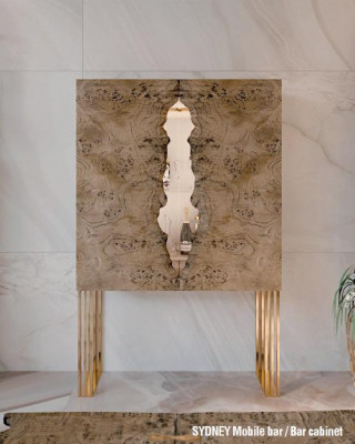 Vitrinen Bar Schaf Haus Designer Schief Wand Holz Spigel Vitrin Miwwelen Nei
