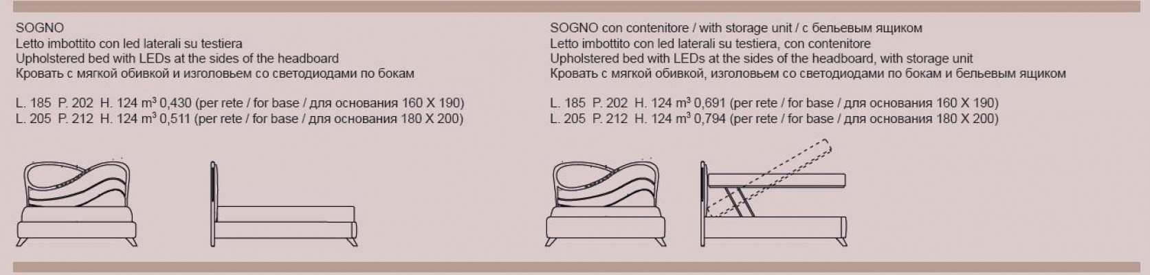 Garnitur Set 6 Stéck Schlofzëmmer Bett Nuetsdësch Kleederschaf Kommode Spigel