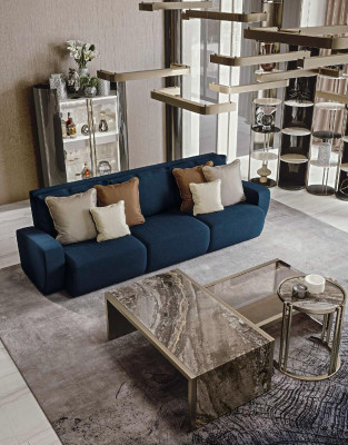 Sofa 3 Sëtzer Wunnzëmmer Dräisëtzer Couch Miwwelen Gepolsterte Sofas Bizzotto Nei