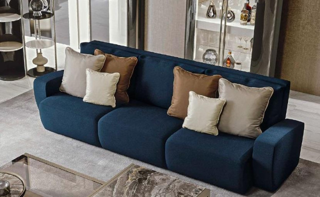 Sofa 3 Sëtzer Wunnzëmmer Dräisëtzer Couch Miwwelen Gepolsterte Sofas Bizzotto Nei