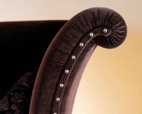 Fauteuil + Pouf Chaise Relax Fernseh 1-Sëtzer Sofa Nei Chesterfield Ouerfauteuil